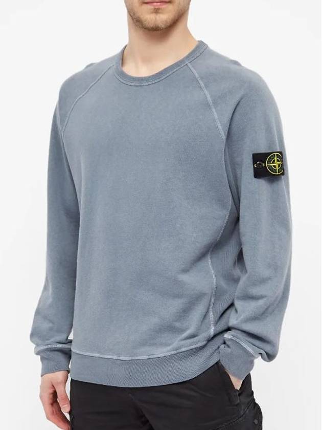 Wappen Patch Round Sweatshirt Washing Blue - STONE ISLAND - BALAAN 3