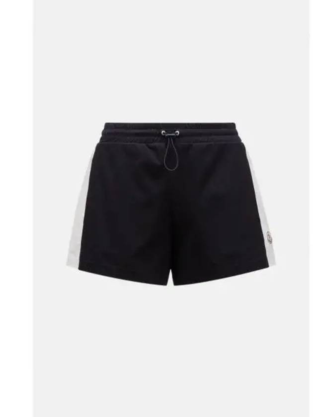 Logo Patch Cotton Shorts Navy - MONCLER - BALAAN 2