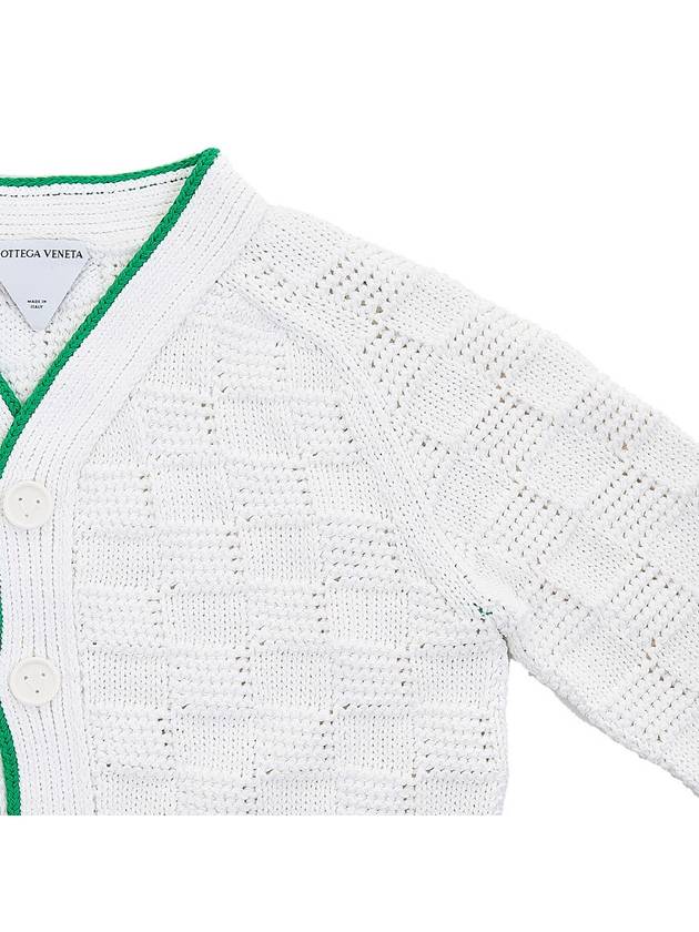 Women's Intrecciato Cardigan White - BOTTEGA VENETA - BALAAN.