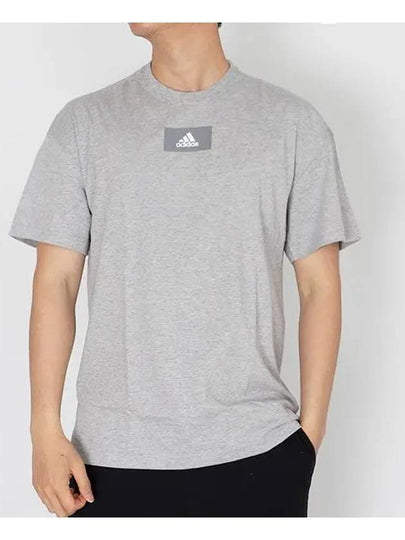 Men's Essentials Feelvivid Short Sleeve T-Shirt Grey - ADIDAS - BALAAN 2