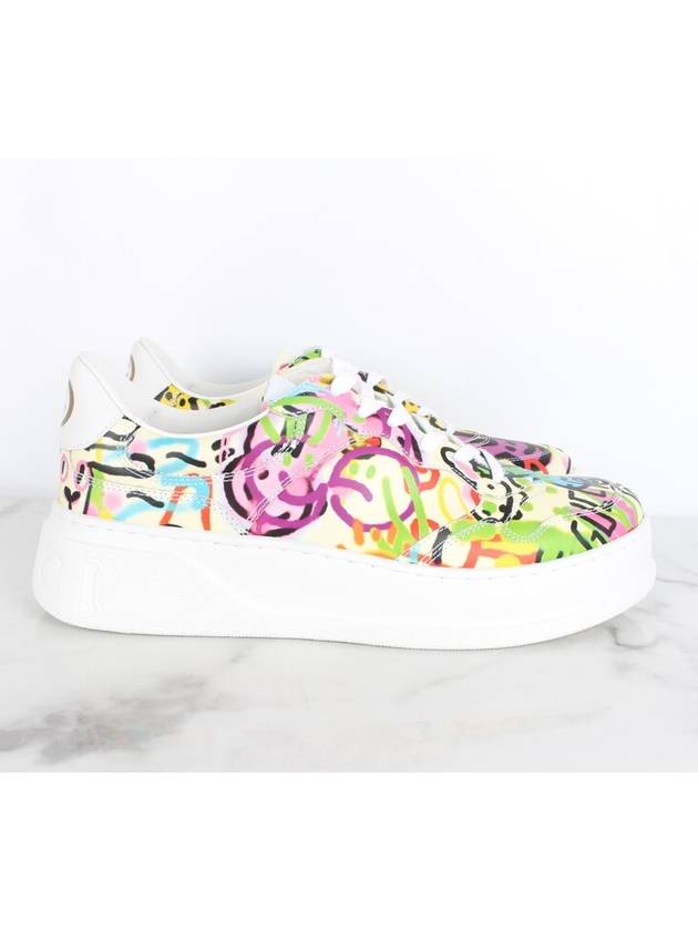 Graffiti print platform sneakers 8 5 275 - GUCCI - BALAAN 7