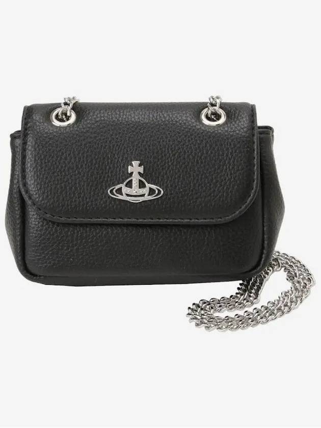 Small Re-Vegan Grain Chain Cross Bag Black - VIVIENNE WESTWOOD - BALAAN 2