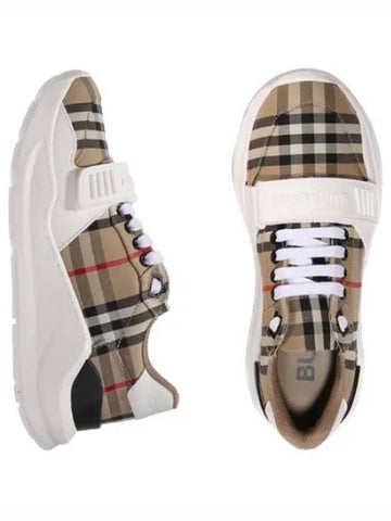 Vintage Check Suede Leather Sneakers Women s - BURBERRY - BALAAN 1