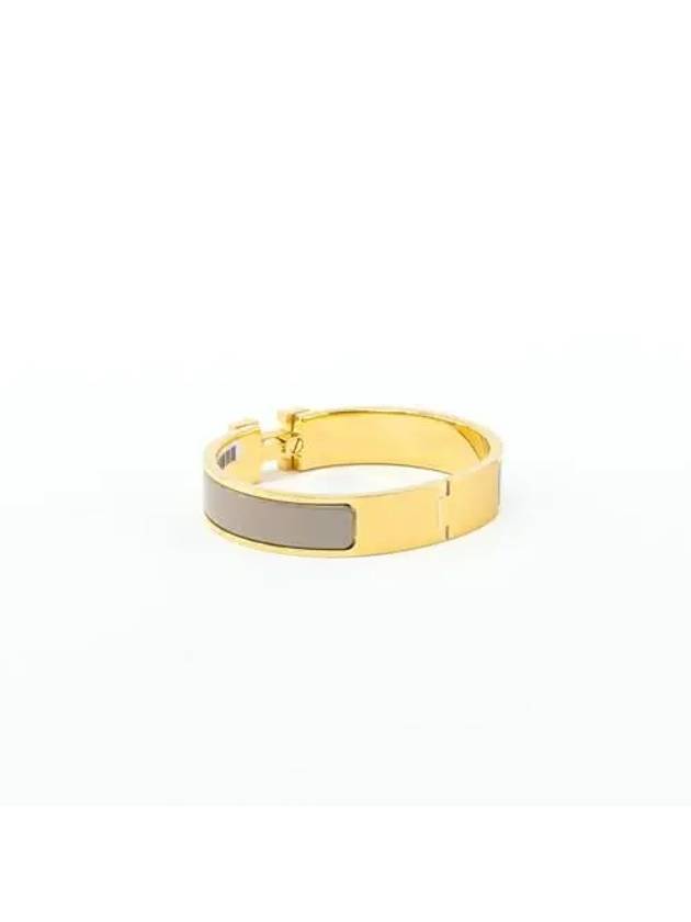 Clic H Bracelet Gold Marron Glace - HERMES - BALAAN 4