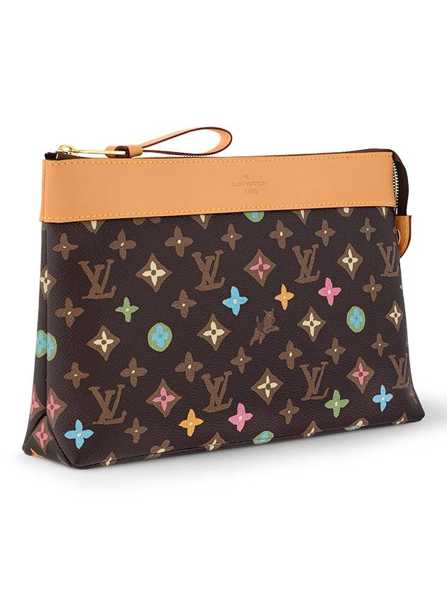 Pochette Voyage Souple Monogram Order Canvas Pouch Bag Chocolate - LOUIS VUITTON - BALAAN 3