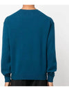 Boke Flower Merino Wool Knit Top Blue - KENZO - BALAAN 3