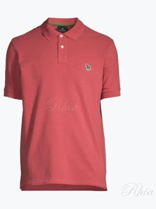 Zebra Regular Fit Polo Shirt Pink - PAUL SMITH - BALAAN 2