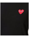 Red Heart Short Sleeve T-Shirt P1 T107 1 Black - COMME DES GARCONS - BALAAN 6