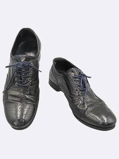 Black Color Women s Wingtip Shoes 240MM - PRADA - BALAAN 1