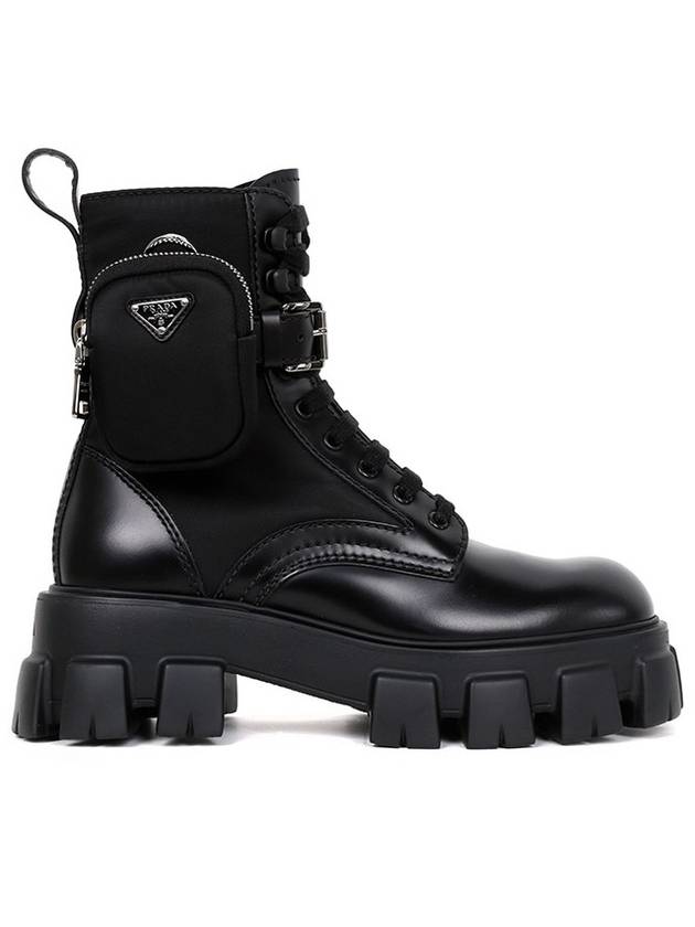 Black Monolith Brushed Boots 2UE007 3LFR F0002 - PRADA - BALAAN 5