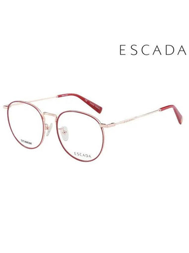 Glasses Frame VES968F 0D04 Round Titanium Men Women - ESCADA - BALAAN 1