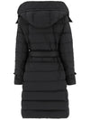 Women's Double Breasted Hooded Padded Black - BURBERRY - BALAAN 4