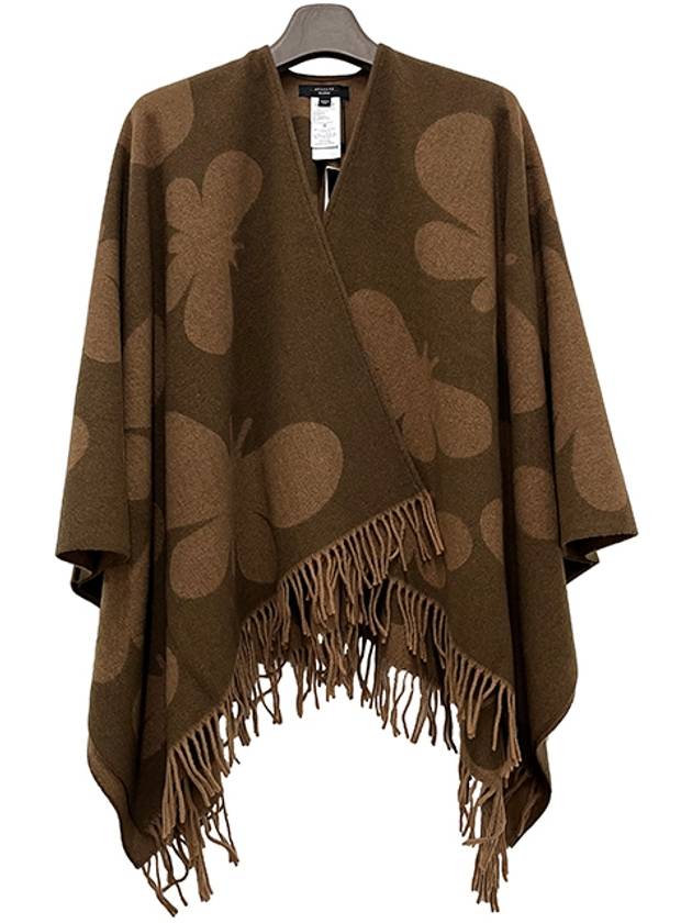 Weekend PACE Jacquard Wool Cape Camel 2425736024600 002 - MAX MARA - BALAAN 2