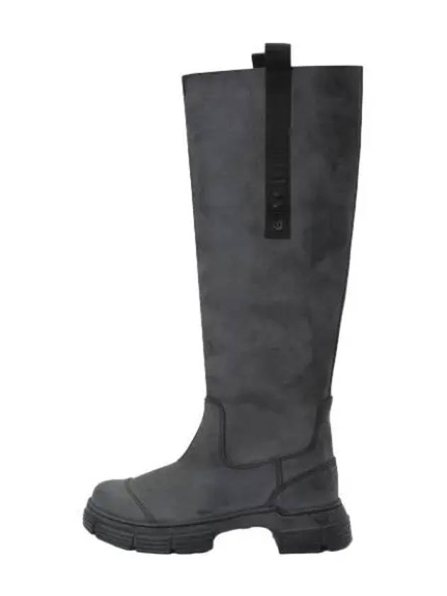 Recycled Rubber Country High Boots Black - GANNI - BALAAN 1