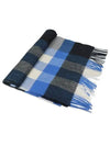 Check Cashmere Muffler Black Blue - BURBERRY - BALAAN 2