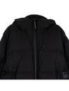 The Metropolis Series Pertex Hooded Down Padding Black - CP COMPANY - BALAAN 3