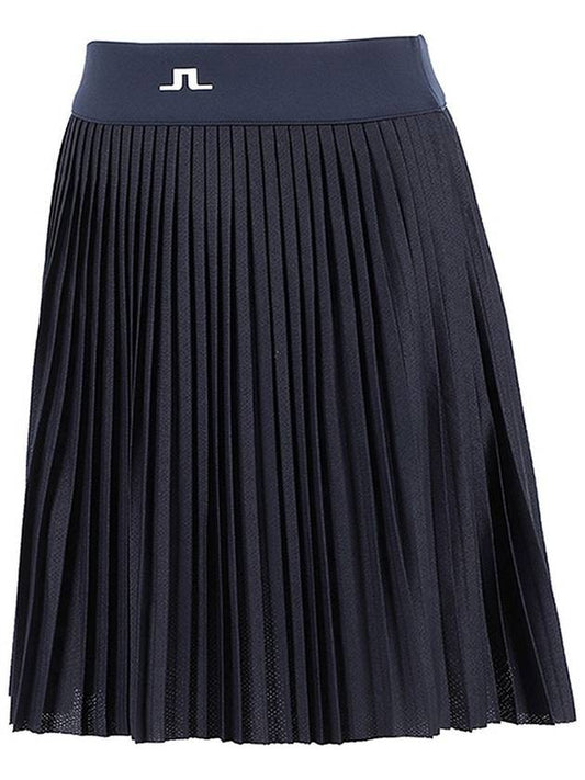 Women's Binx Pleated Skirt Navy - J.LINDEBERG - BALAAN 2