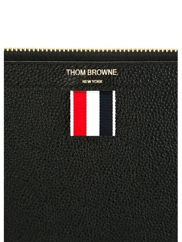 Medium Document Holder Clutch Bag Black - THOM BROWNE - BALAAN 3