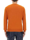 Embroided Logo Merino Wool Knit Top Orange - VIVIENNE WESTWOOD - BALAAN 5