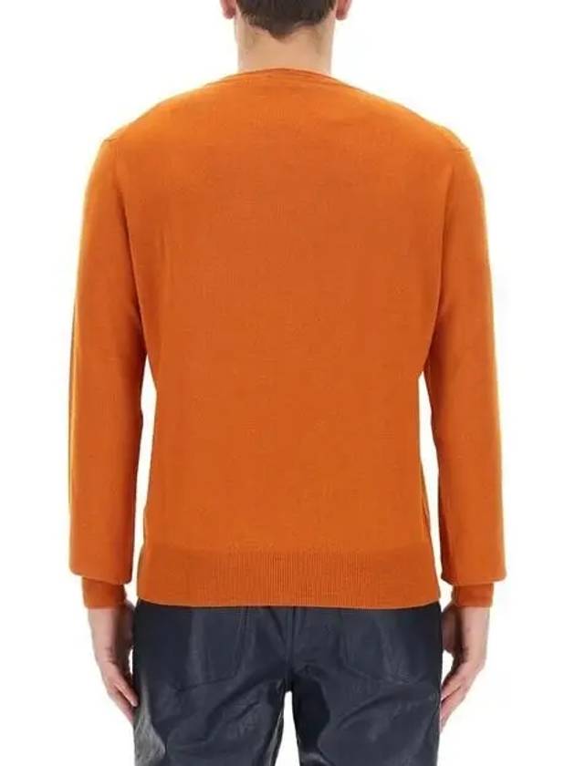 Embroided Logo Merino Wool Knit Top Orange - VIVIENNE WESTWOOD - BALAAN 5