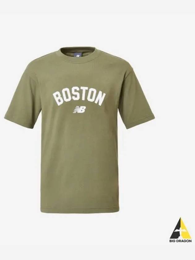 Uni Boston T Shirt 49 Khaki - NEW BALANCE - BALAAN 1