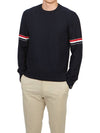 Wool Relaxed Pullover Knit Top Navy - THOM BROWNE - BALAAN 5