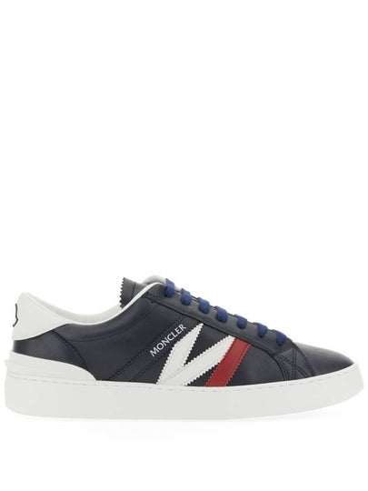 Men's Monaco Trainer Low Top Sneakers Dark Blue - MONCLER - BALAAN 2