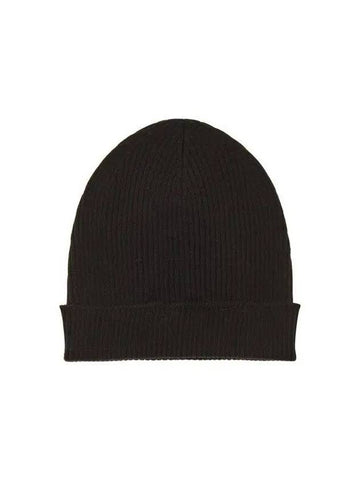 WOMEN Wool ribbed knit beanie black 270082 - RICK OWENS - BALAAN 1