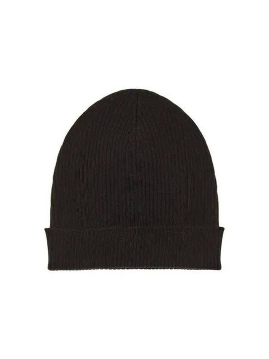 WOMEN Wool ribbed knit beanie black 270082 - RICK OWENS - BALAAN 1