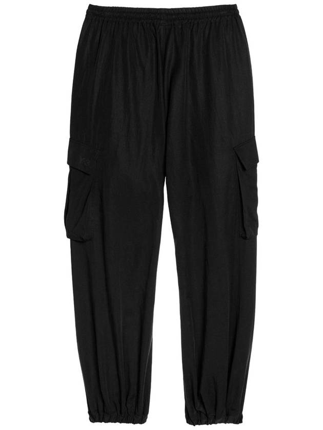 Washed Twill Cargo Track Pants Black - Y-3 - BALAAN 3