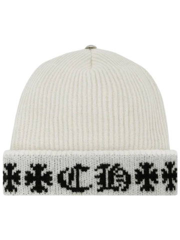 Chrome Hearts Big Daddy Cashmere Beanie White - CHROME HEARTS - BALAAN 1