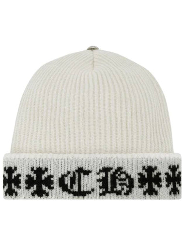 Chrome Hearts Big Daddy Cashmere Beanie White - CHROME HEARTS - BALAAN 1