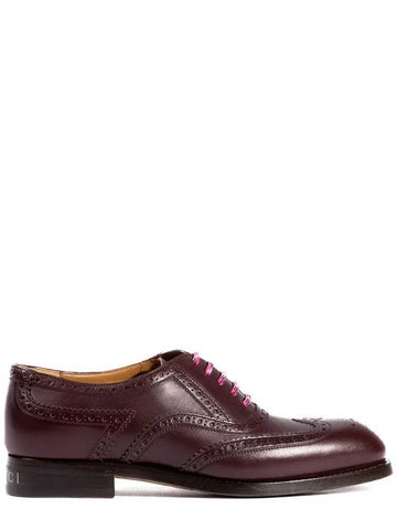 Lace up leather Oxford red - GUCCI - BALAAN 1