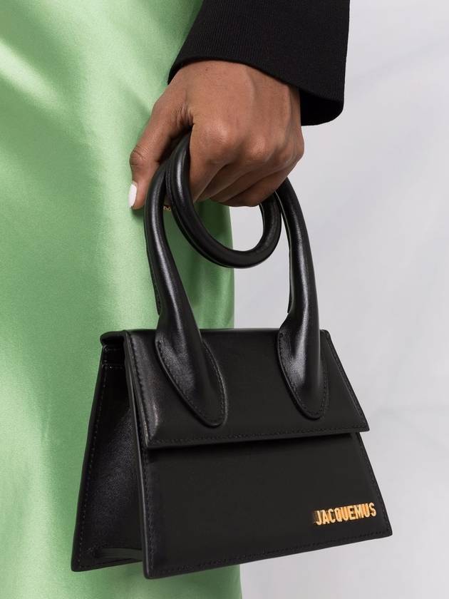 Le Chiquito Noeud Coiled Leather Tote Bag Black - JACQUEMUS - BALAAN 4