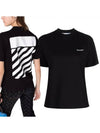 Diagonal Print Short Sleeve T-Shirt Black - OFF WHITE - BALAAN 2