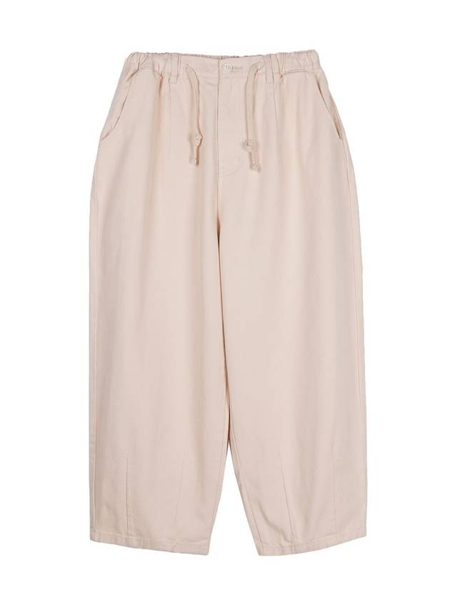 BALLOON FIT WIDE COTTON PANTS IVORY - ZIZEMUSEUM - BALAAN 2