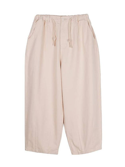 Balloon Fit Wide Cotton Pants Ivory - ZIZEMUSEUM - BALAAN 2