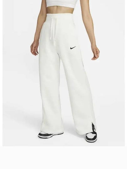 Phoenix Fleece Wide Pants White - NIKE - BALAAN 2