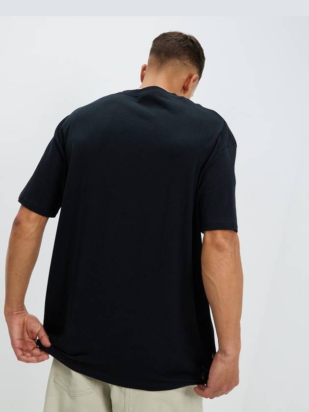 Square Logo Short Sleeve T-Shirt Black - STUSSY - BALAAN 4