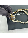 CC Logo Pearl Necklace Choker Black Gold ABE235 - CHANEL - BALAAN 4