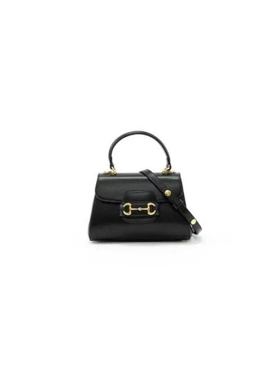 Horsebit 1955 Top Handle Mini Leather Tote Bag Black - GUCCI - BALAAN 2