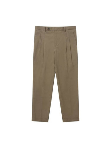 Two-Tuck Tapered Chino Pants Khaki Brown SWP02211KB - SOLEW - BALAAN 1