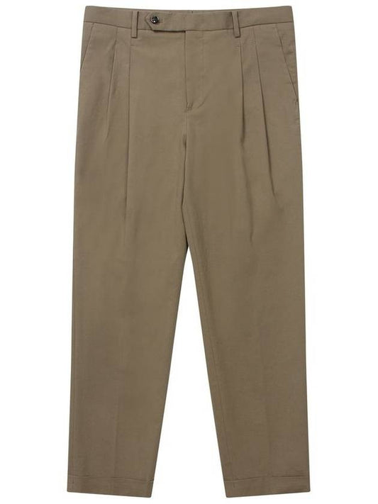 Two-Tuck Tapered Chino Pants Khaki Brown SWP02211KB - SOLEW - BALAAN 1