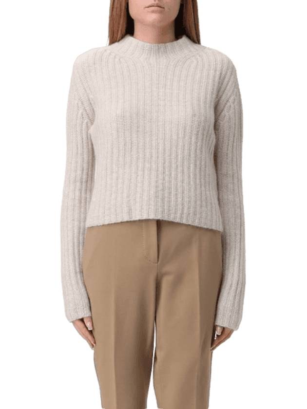 Aloa Ribbed Knit Top Beige - MAX MARA - BALAAN 1