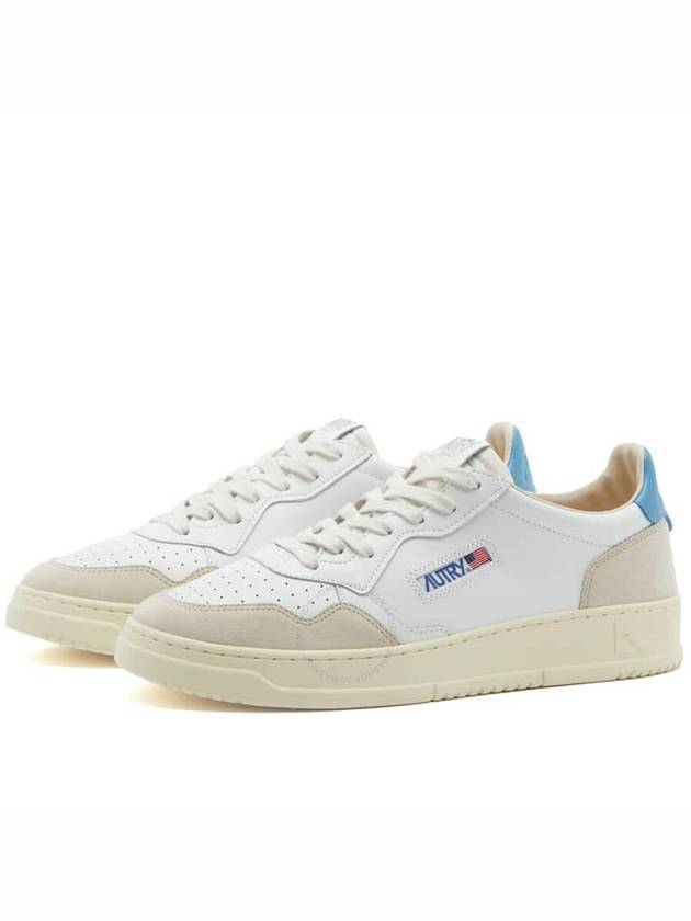 Medalist Leather Suede Blue Tab Low Top Sneakers White - AUTRY - BALAAN 3