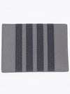 Pebble Calfskin 4-Bar Applique Note Card Wallet Grey - THOM BROWNE - BALAAN 2