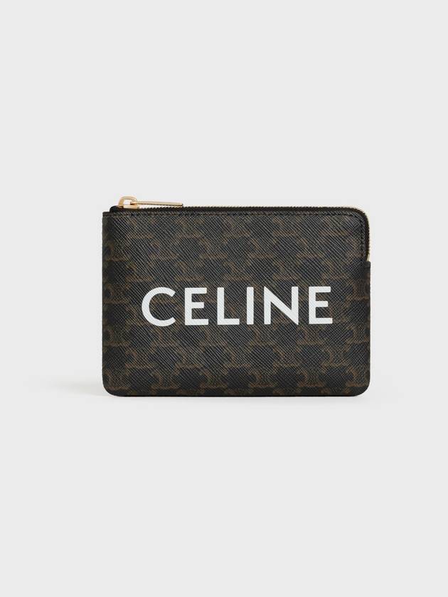 Triomphe Canvas Coin Card Wallet Black - CELINE - BALAAN 2