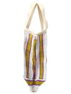 Striped Tote Bag Yellow White - ISABEL MARANT - BALAAN 4