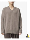 V-neck Wool Cashmere Knit Top Fox Grey - ACNE STUDIOS - BALAAN 2