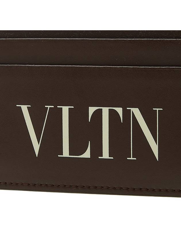 VLTN Logo Card Wallet Brown - VALENTINO - BALAAN 7